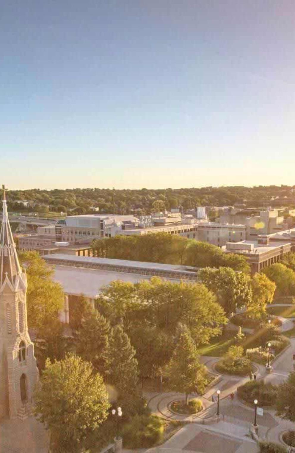 Creighton campus at sunrise